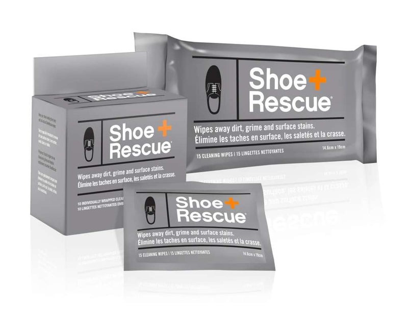 Boot Rescue ShoeRescue All-Natural Cleaning Wipes. Remove Dirt & Surface Stains from Leather & Suede Shoes & Boots. Box of 10 Individually Wrapped Wipes. - Image 1